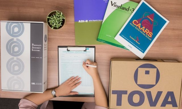 A person completing an ADHD assessment