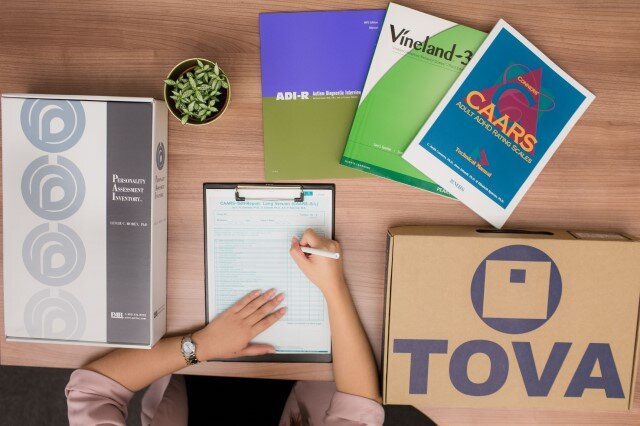 A person completing an ADHD assessment