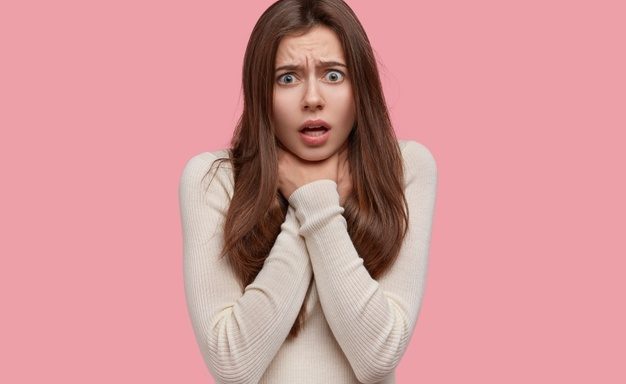 A girl having a panic attack